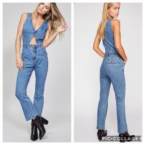 minkpink minx denim jumpsuit